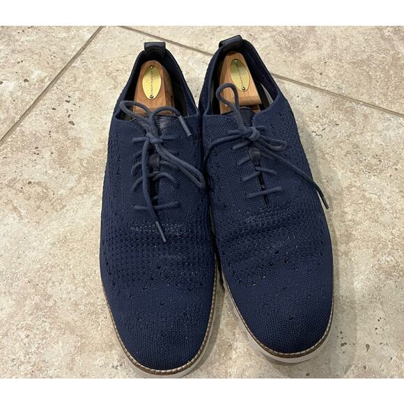 Cole Haan Zerogrand Stitchlite Wingtip Blue Oxford Shoes Mens 11.5 Dress Casual main image 4